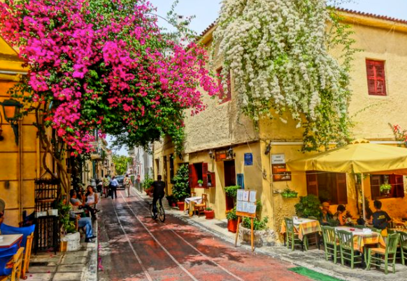 Quartier Plaka Athènes, ruelles accessibles PMR