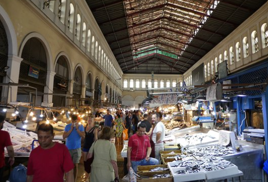 Marché Varvakios Athènes, marché central accessible PMR